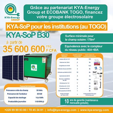 KYA-SoP pour institutions B30
